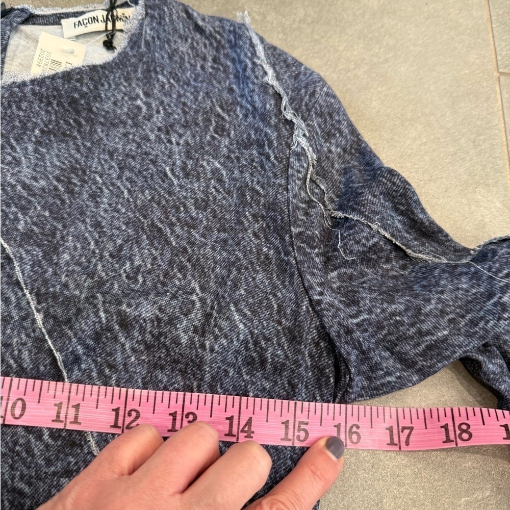 Nwt Facon Jacmin Tess Denim Patchwork Top Size Us Xs Or Eu 36 — image 7 of 8
